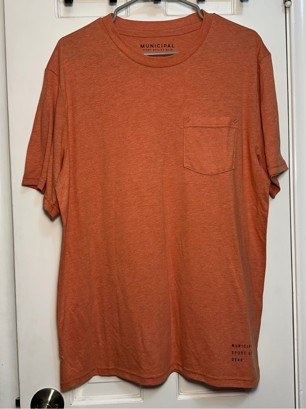 Men's Municipal Sport Utility Gear Orange Pocket T-Shirt Men’s Large Tee NWOT